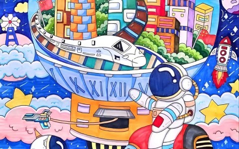 科技与数字生活（科技与生活的绘画作品）