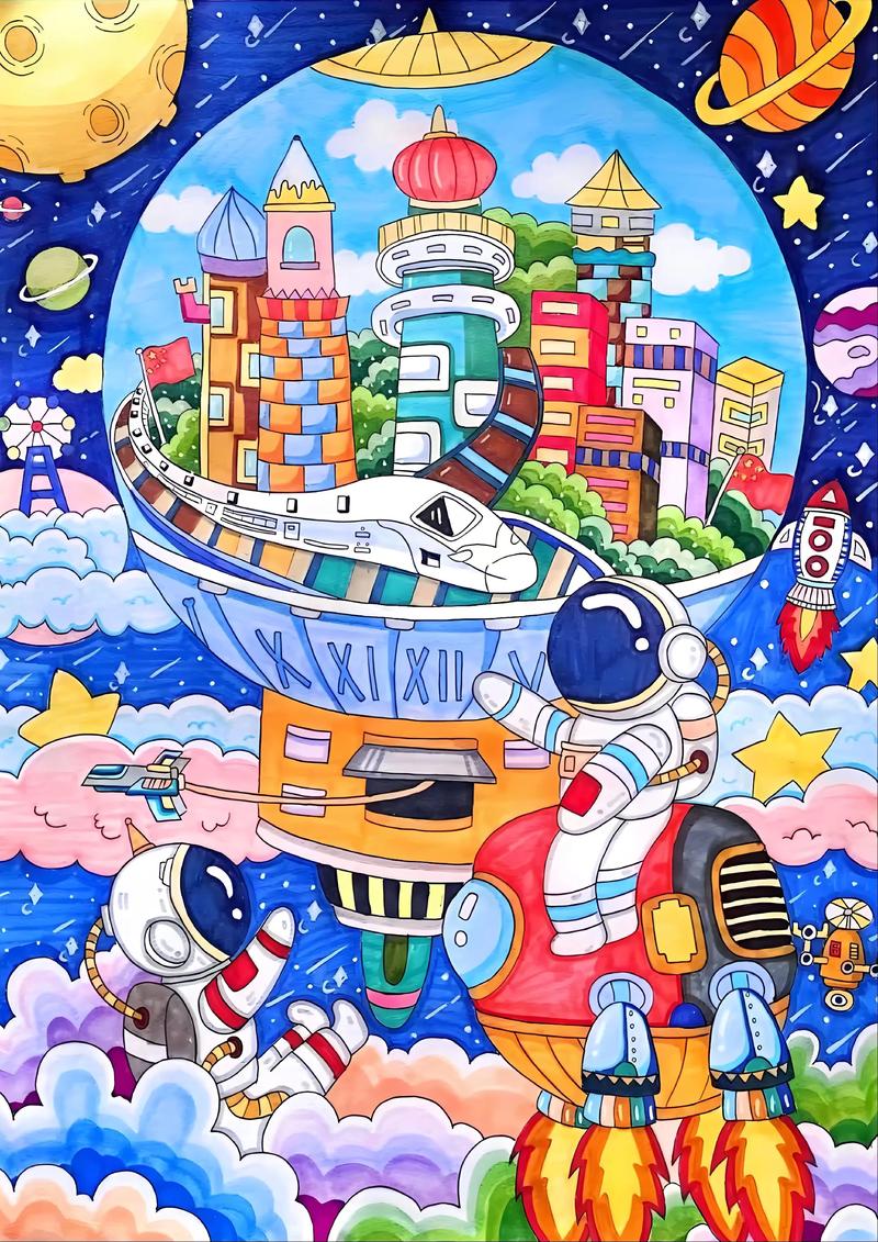 科技与数字生活(科技与生活的绘画作品)