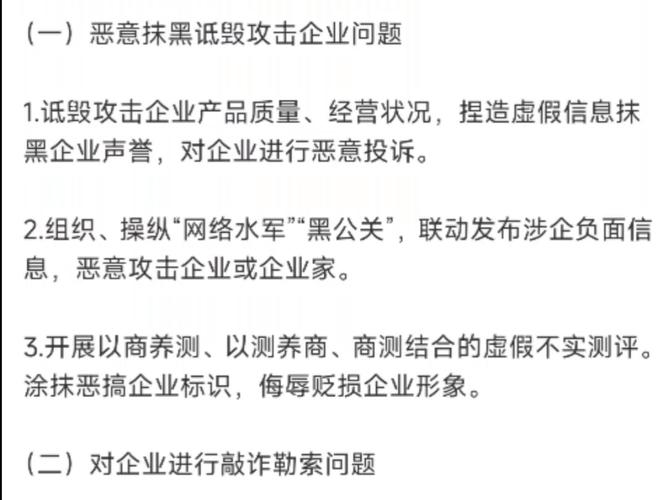 涉企网络黑嘴整治（涉企网络黑嘴整治专项行动内容）